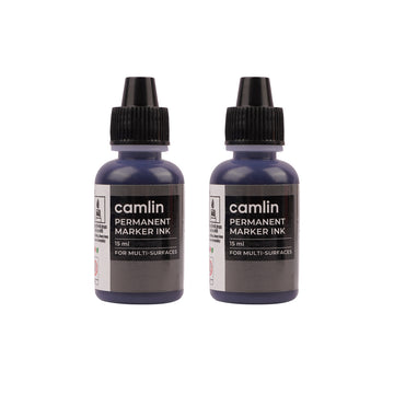 Camlin Permanent Marker Ink Refill - Black 15ml Pack of 2