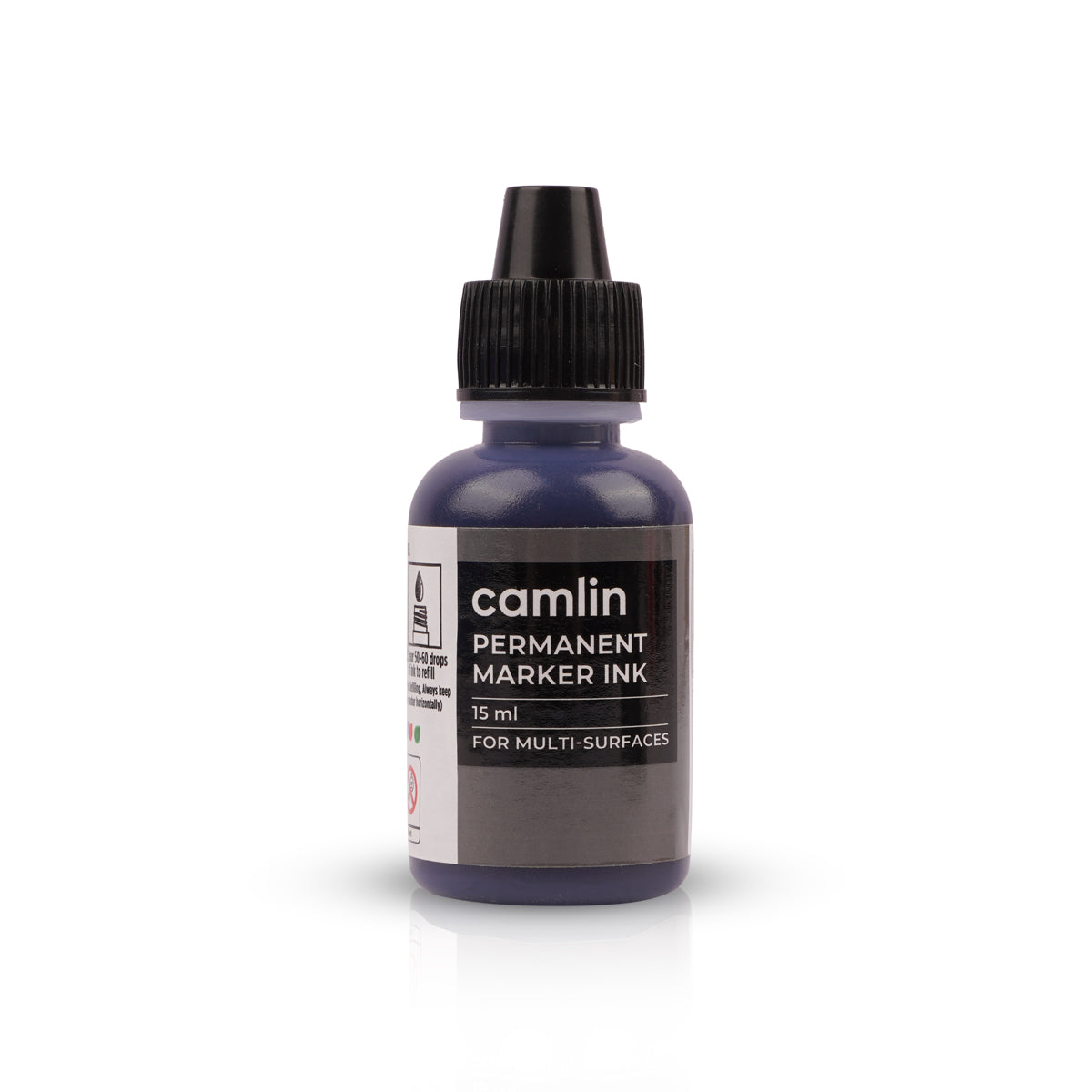 Camlin Permanent Marker Ink Refill - Black 15ml Pack of 2