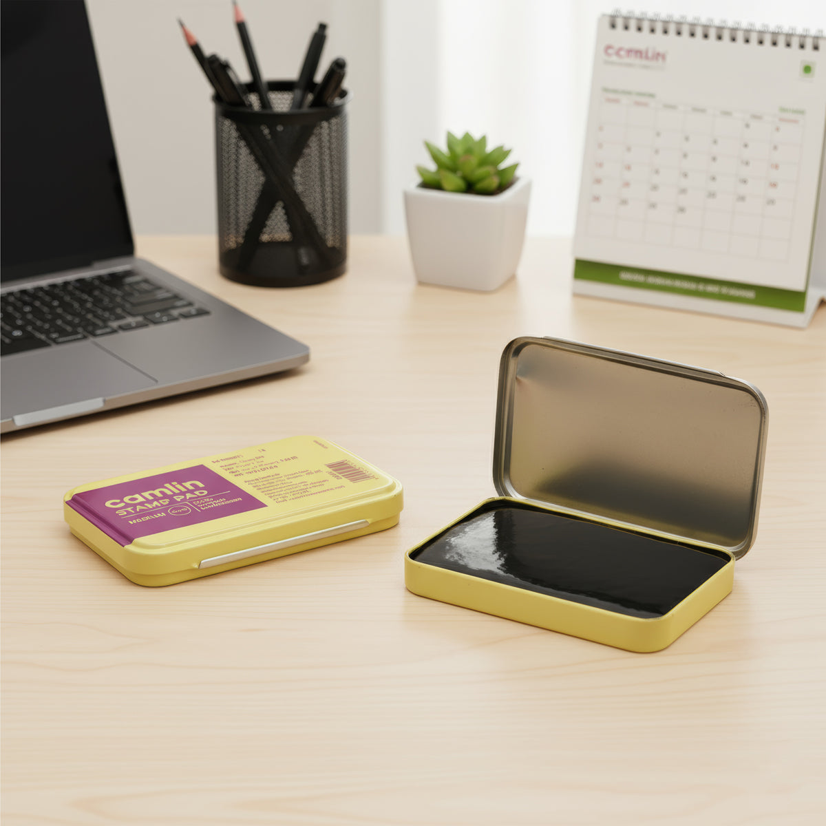 Camlin Medium Violet Stamp Pad – Long Lasting Impression, 11×7 cm