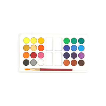 Camel 24 Shades Water Colour Cakes Set with Brush