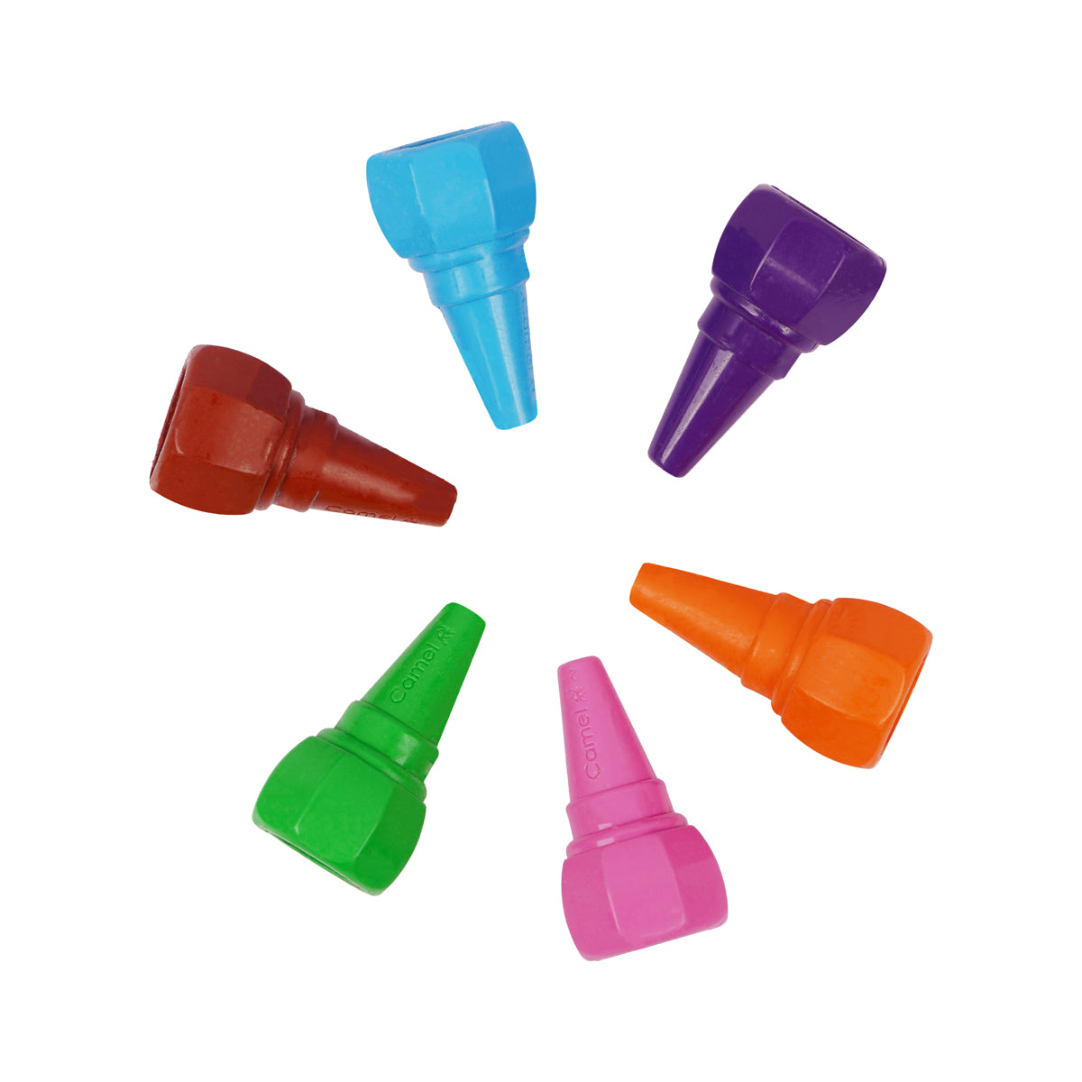 Camlin Finger Crayons – 10 Bright Shades with Free Stencils