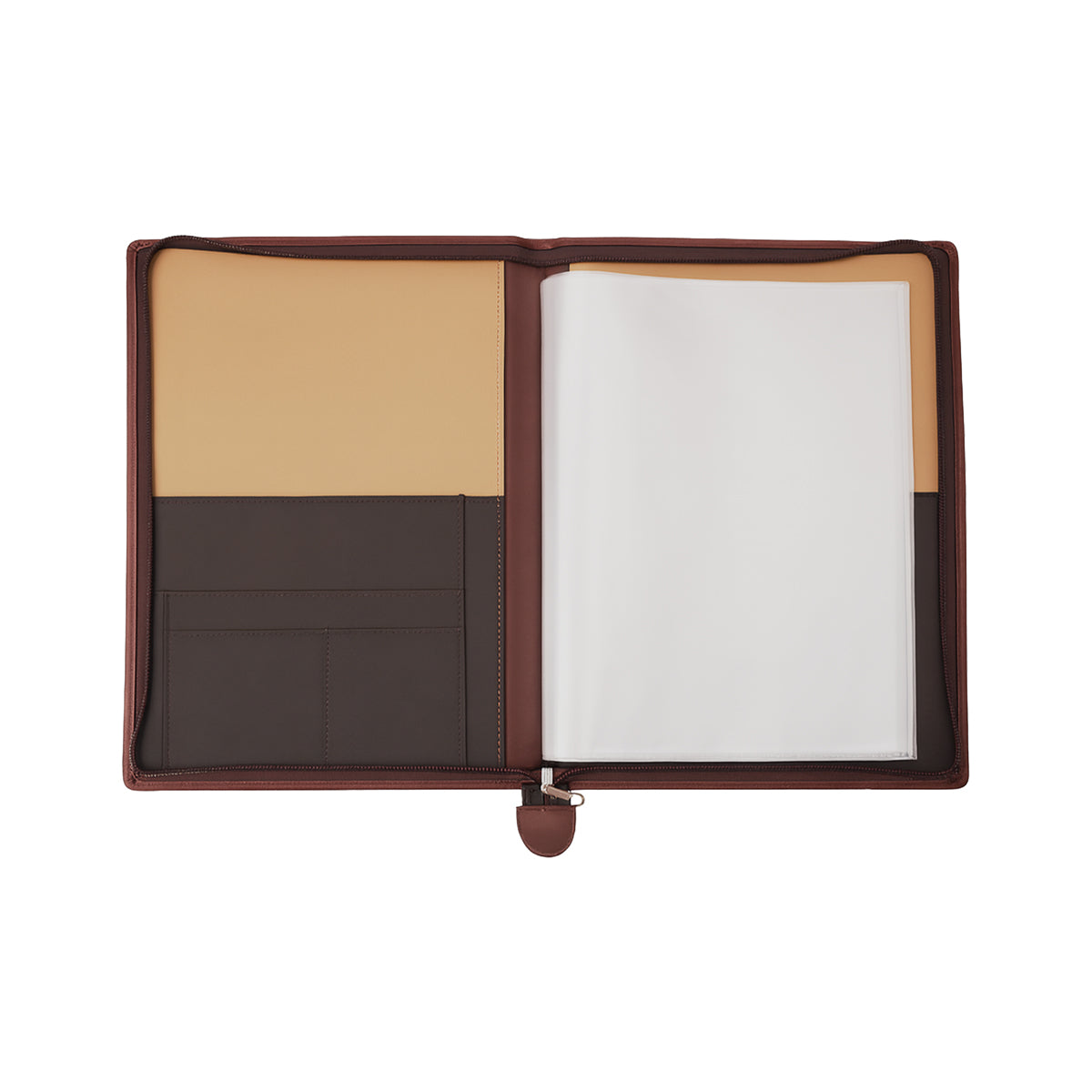Gods Grace Blessed Executive Folder A4 Brown Leather Zipper File