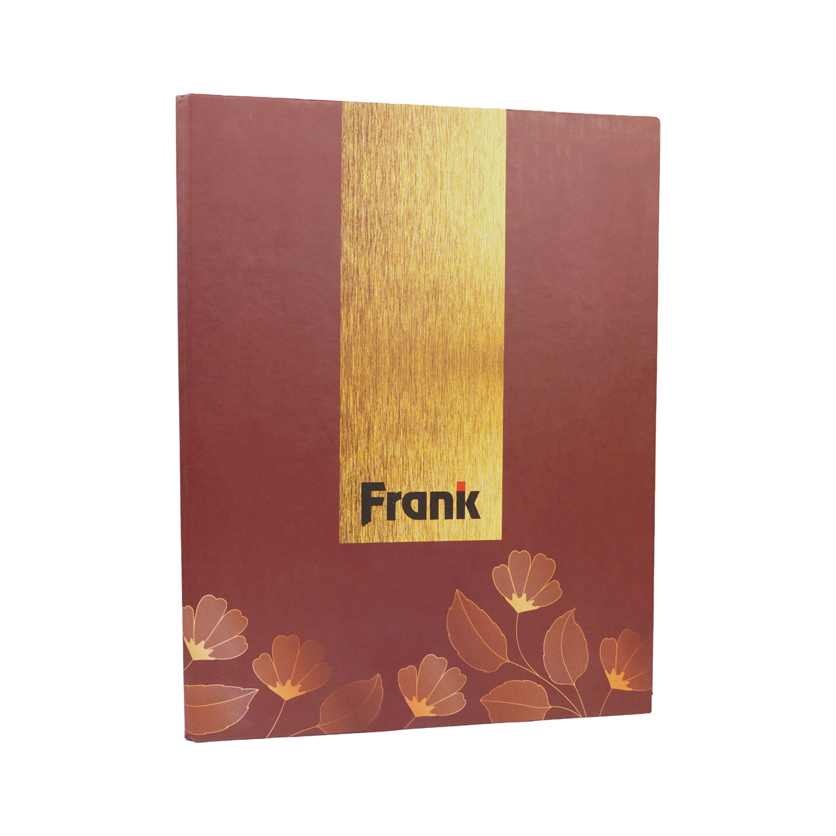 Frank Box Maroon & Golden Leaf Clip Type Document Organizer