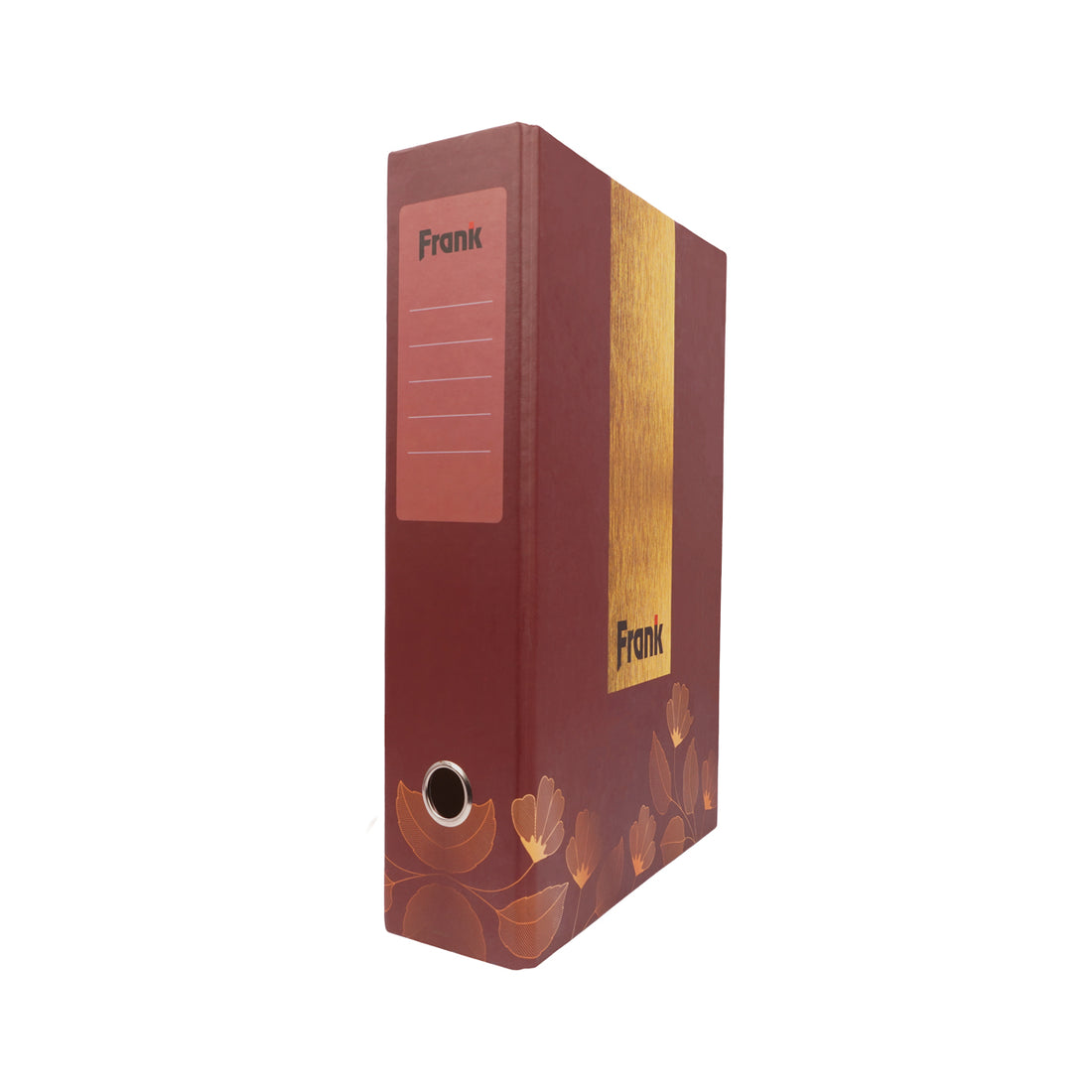 Frank Box Maroon & Golden Leaf Clip Type Document Organizer