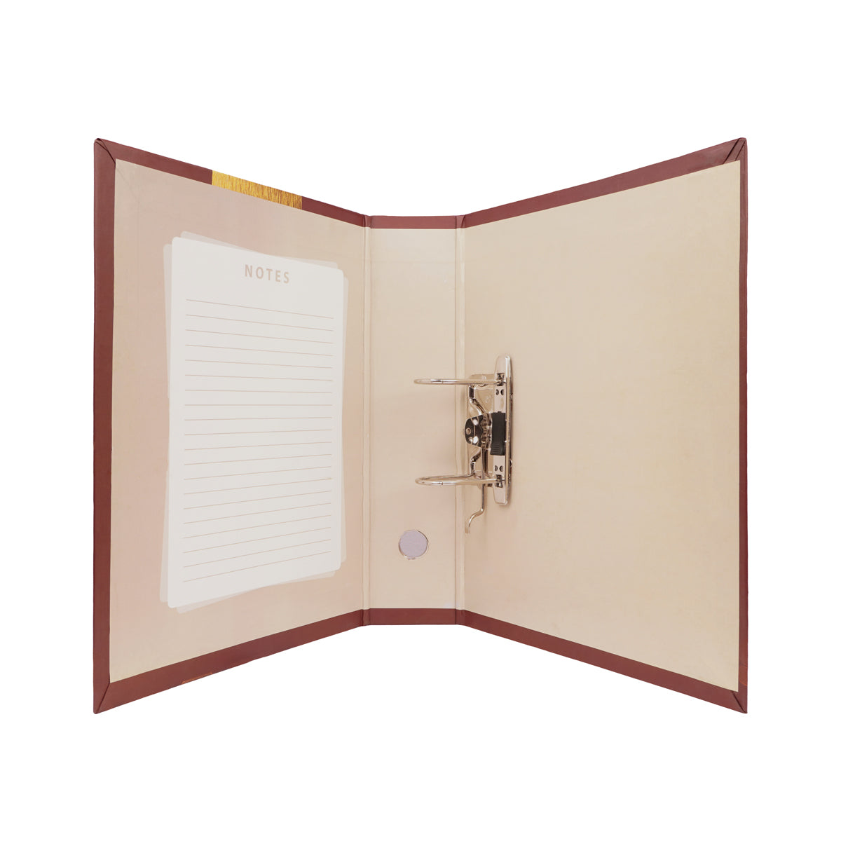 Frank Box Maroon & Golden Leaf Clip Type Document Organizer