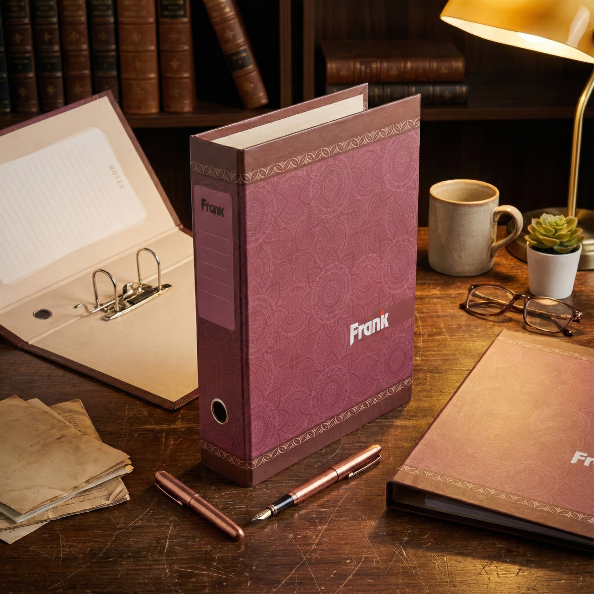 Frank Box Violet Colour Clip Type File Organizer