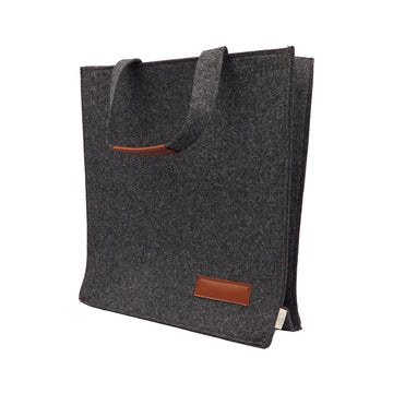 The Writershub Unisex Dark Grey Felt Tote Bag – Eco-Friendly Reusable Shopping Bag
