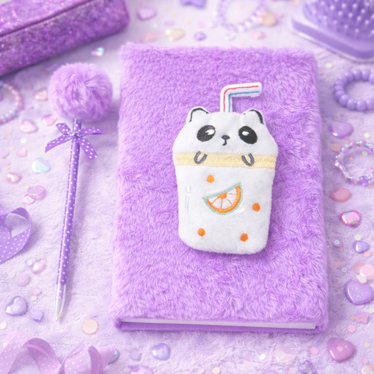 Kawaii Style Plush Furry Secret Diary & Pen Gift Set