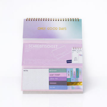 All-in-One Spiral Bound Weekly Planner with Sticky Notes & Index Tabs