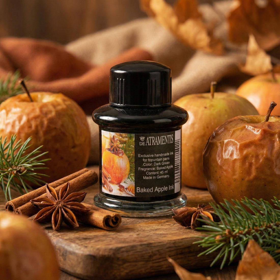De Atramentis Baked Apple Dark Green Ink — 45 ml