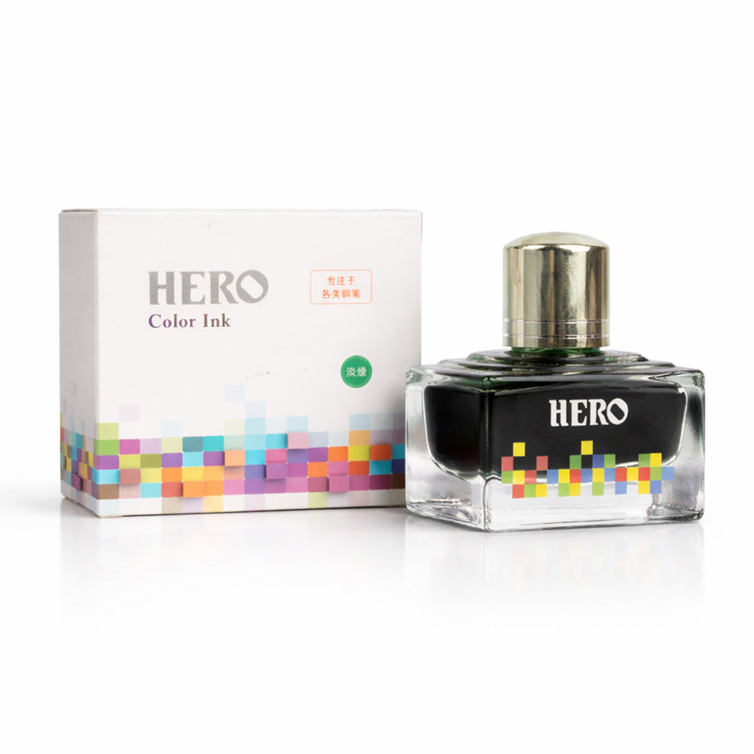 Hero 7108 Grass-Green Fountain Pen Ink Bottle — 40 ml