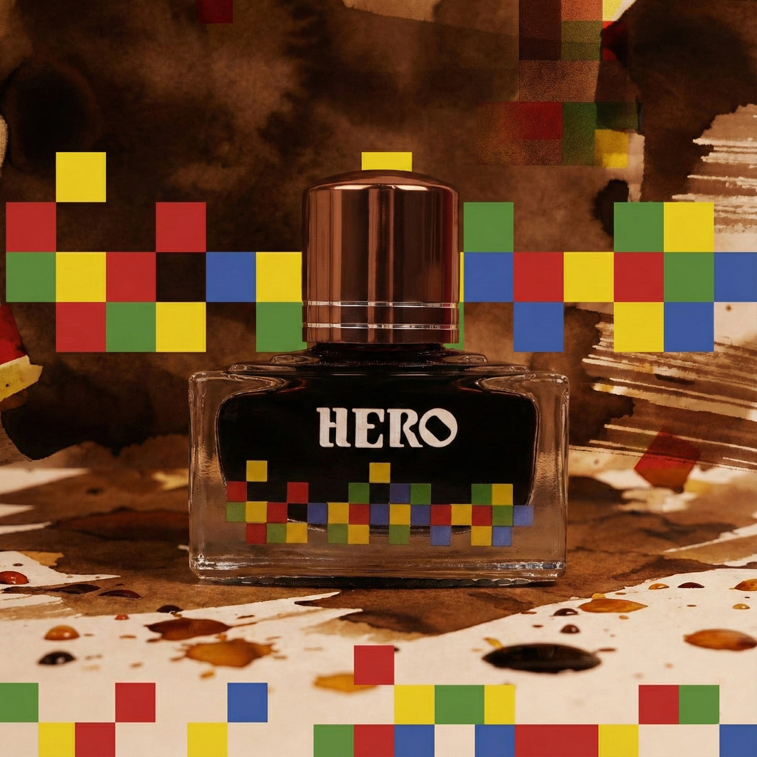 Hero 7104 Brown Fountain Pen Ink Bottle — 40 ml