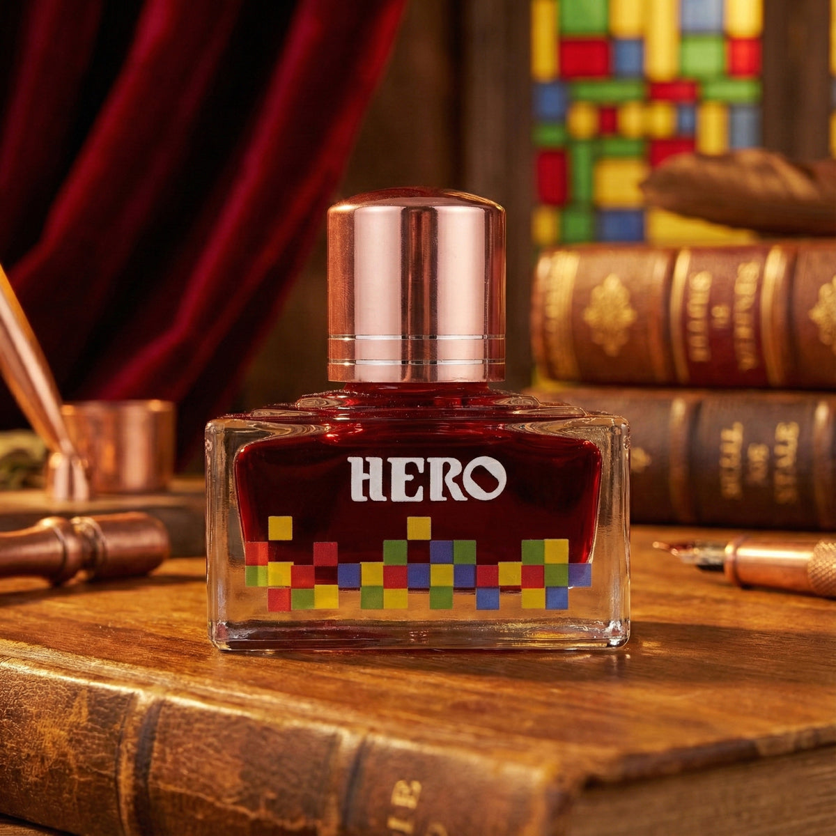 Hero 7111 Orange Fountain Pen Ink Bottle 40ml Dye-Based Ink