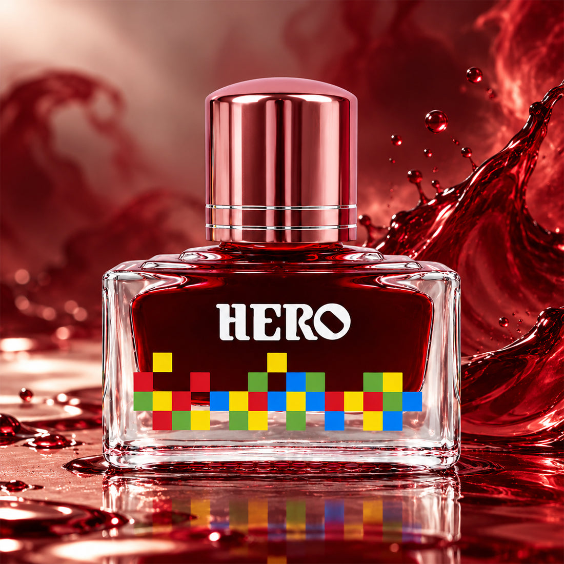 Hero 7111 Orange Fountain Pen Ink Bottle 40ml Dye-Based Ink