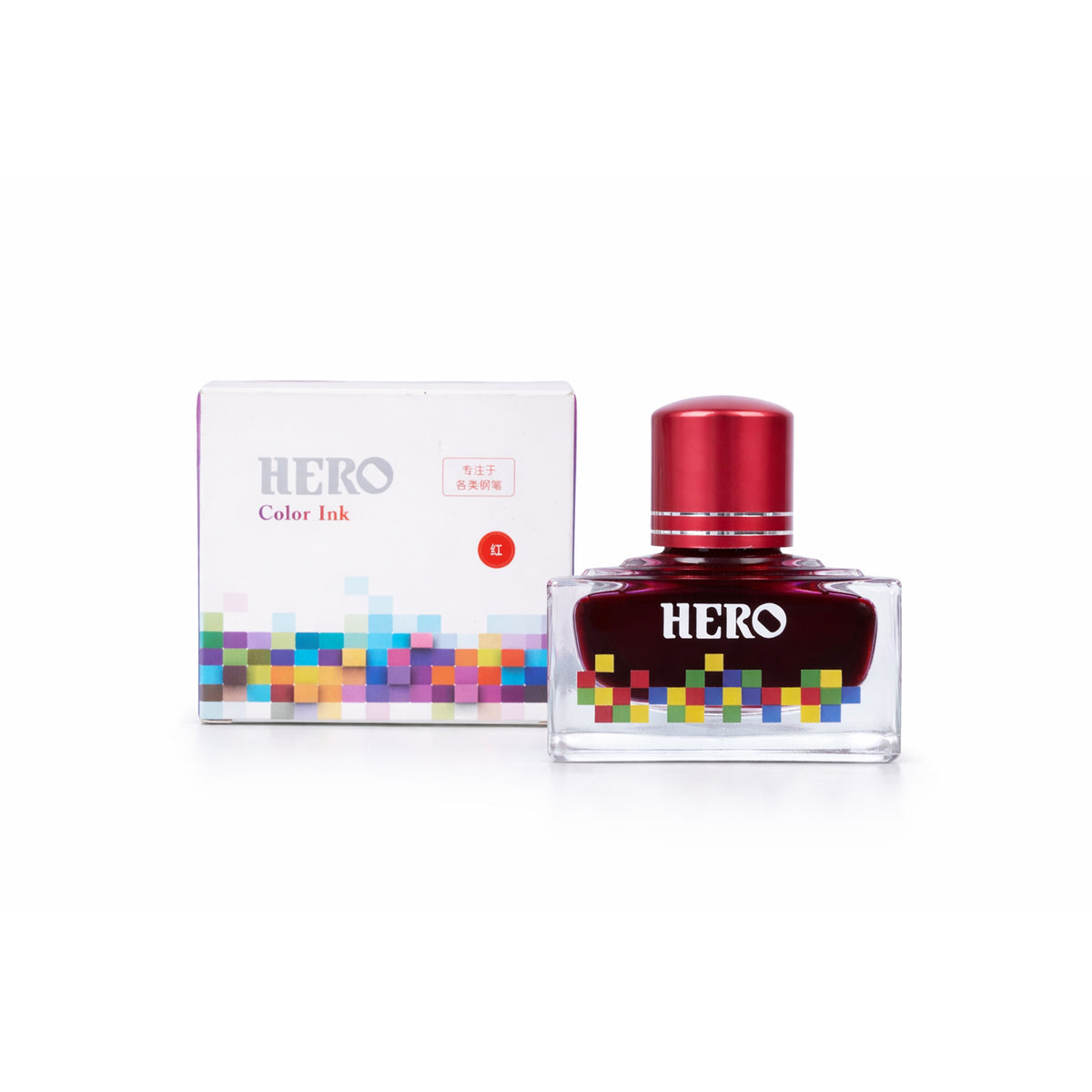Hero 7112 Red Fountain Pen Ink Bottle — 40 ml