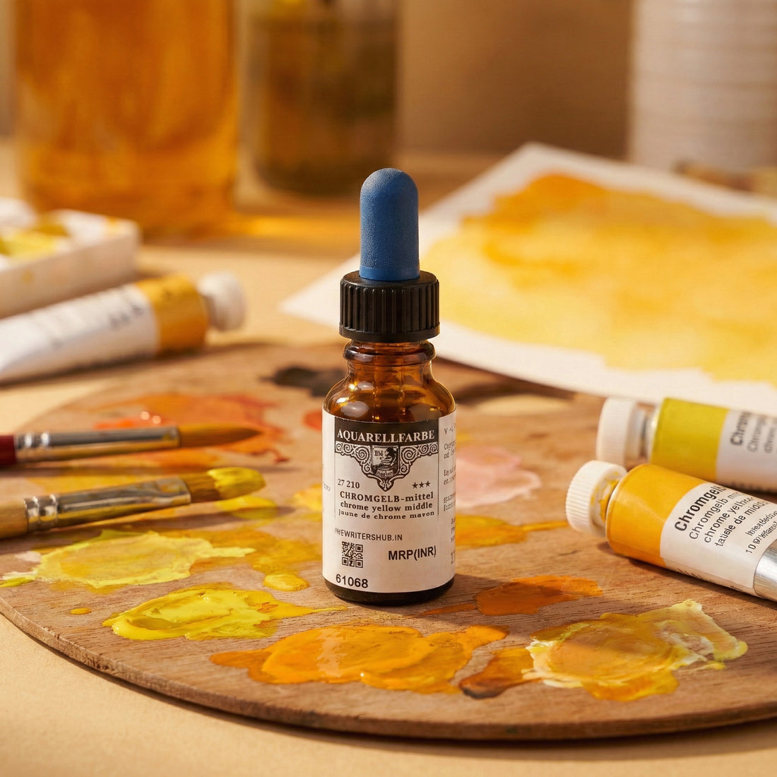 Aquarellfarbe Chromgelb Mittel Chrome Yellow Watercolour 12ml - Lightfast