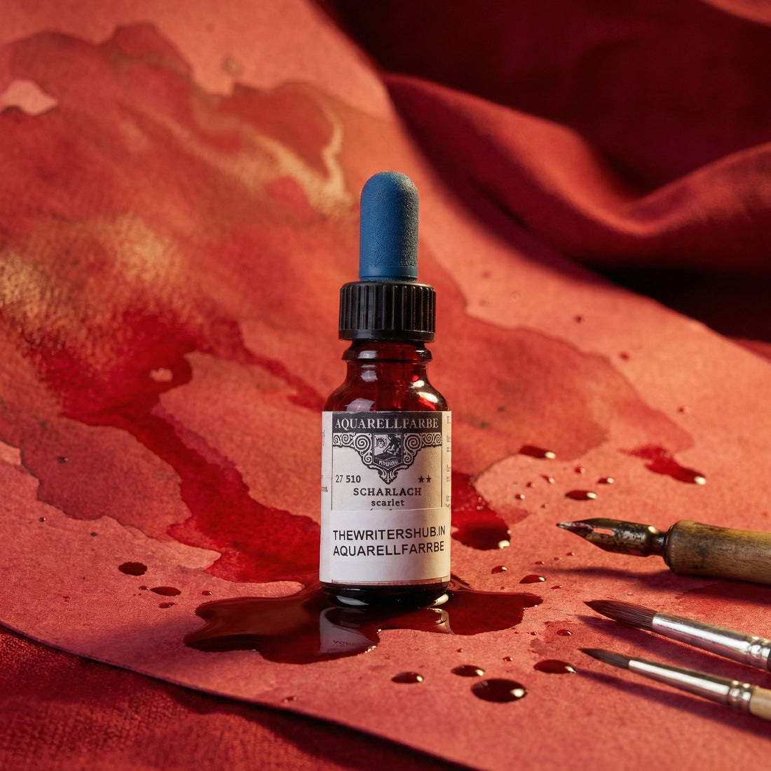 Aquarellfarrbe Scarlet Liquid Watercolour Ink, 12ml Glass Bottle