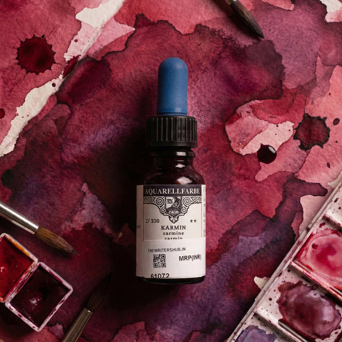 Aquarellfarrbe Carmine Liquid Watercolour Ink 12ml Glass Bottle