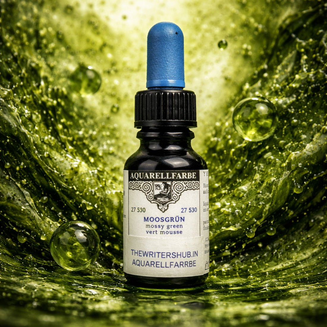 Aquarellfarrbe Liquid Watercolour Moosgrün (Mossy Green) 12 ml Ink Bottle