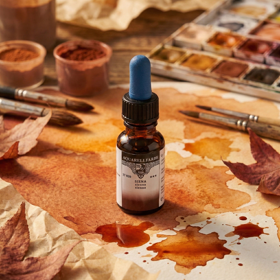 Aquarellfarrbe Sienna Liquid Watercolour Ink 12ml Glass Bottle