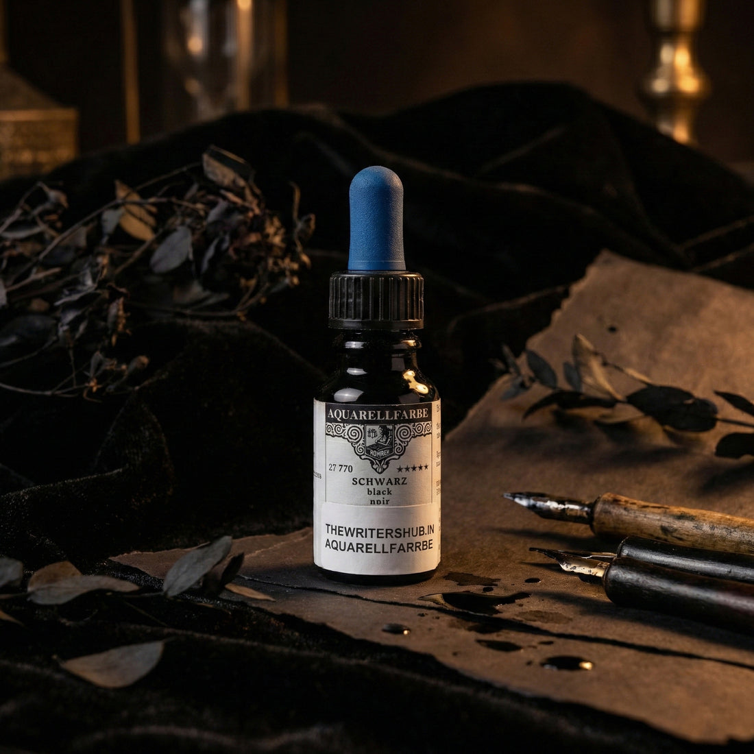 Aquarellfarbe Schwarz Black Liquid Watercolour 12ml - Lightfast Pigment