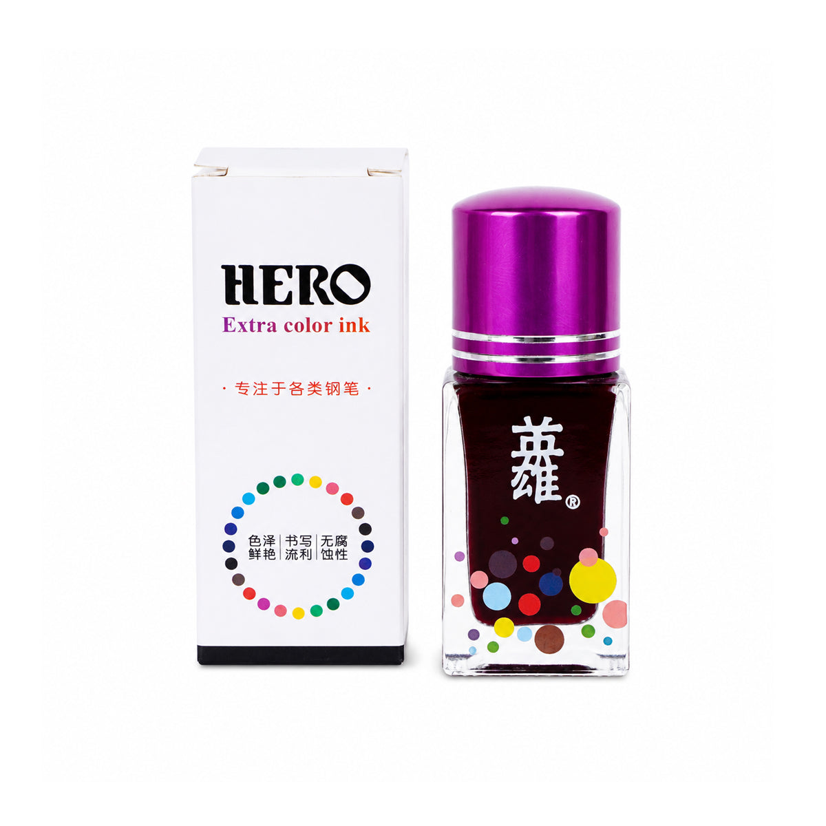 Hero 7320 Rose Red Fountain Pen Ink Bottle — 20 ml