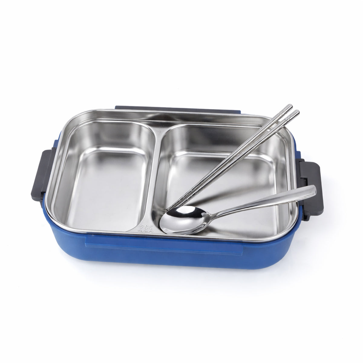 The Writershub Leakproof 2-Compartment Lunch Box with Spoon & Chopsticks