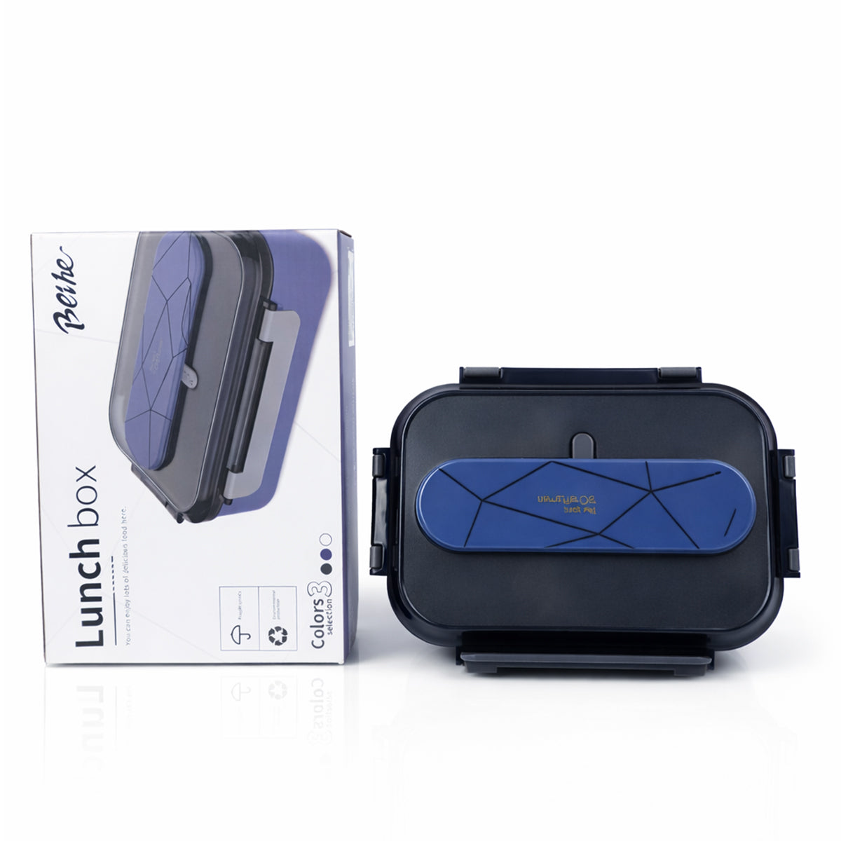 The Writershub Leakproof 2-Compartment Lunch Box with Spoon & Chopsticks