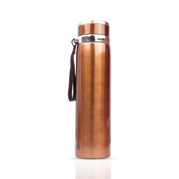 Vacuum Cup Copper & Silver Stainless Steel Flask 1000ml