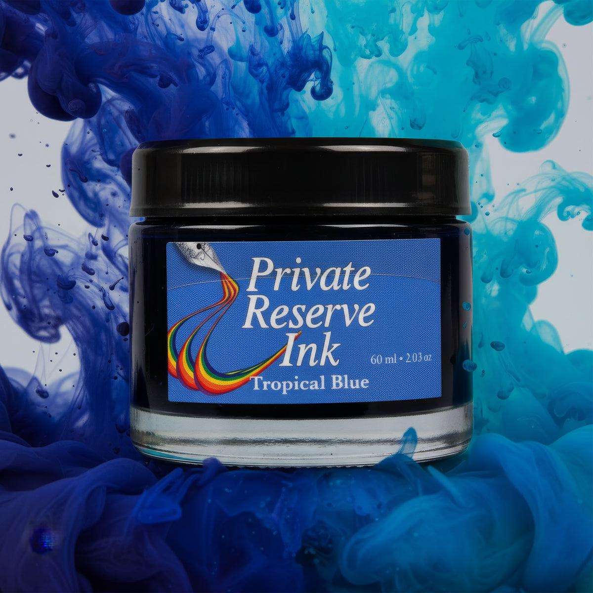 Private Reserve Tropical Blue Fountain Pen Ink Bottle – 60ml Dye-Based Ink