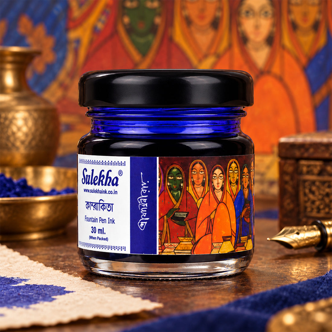 Sulekha Fountain Pen Ink 30ml - Classic Blue with Ink Filler