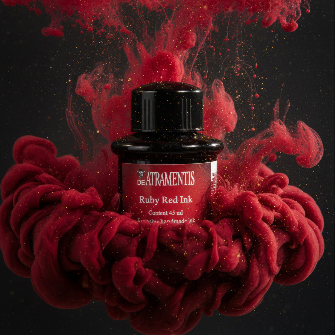 De Atramentis Ruby Red Fountain Pen Ink Bottle – 45ml Handmade Ink