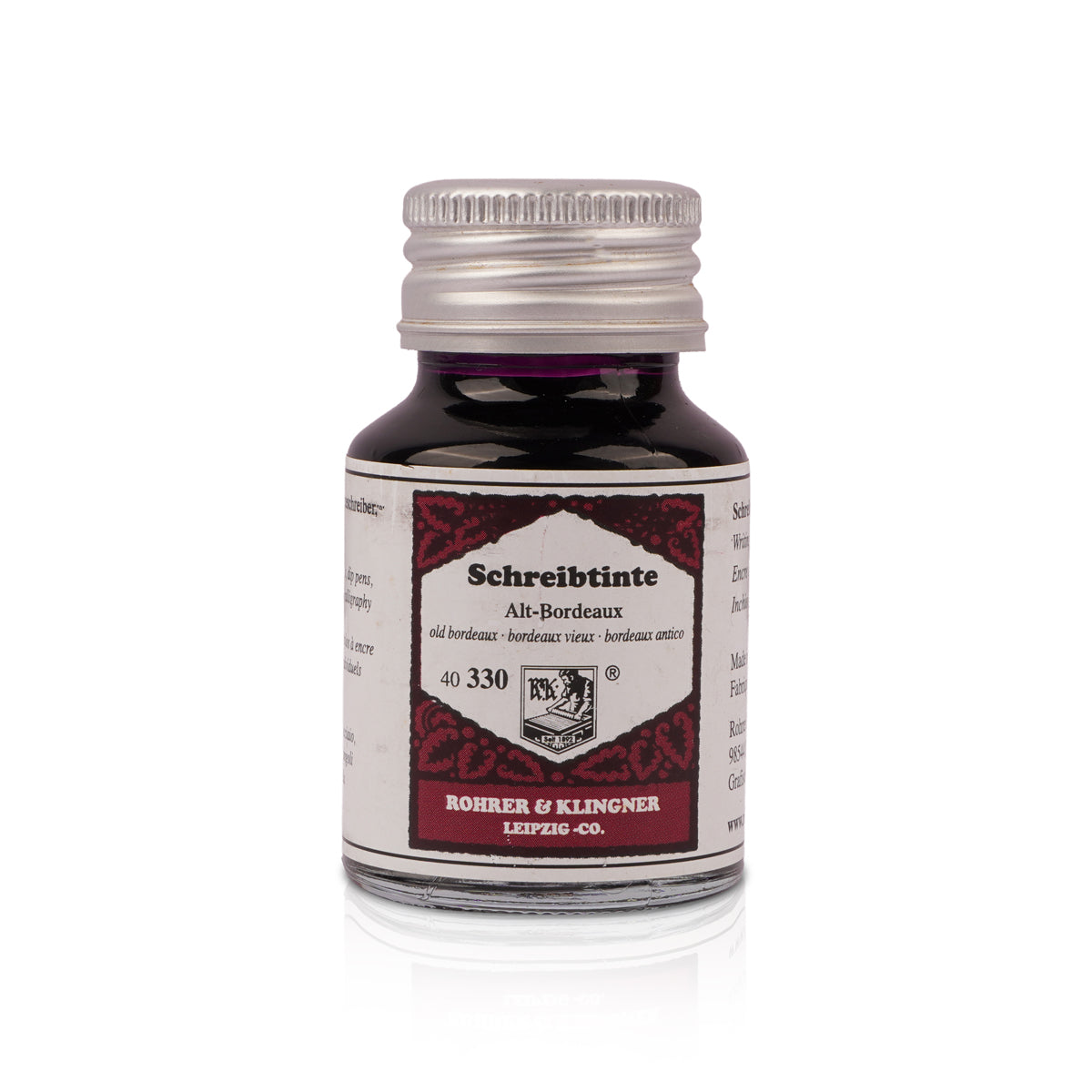 Schreibtinte Alt Bordeaux Burgundy Shading Fountain Ink 50ml Glass