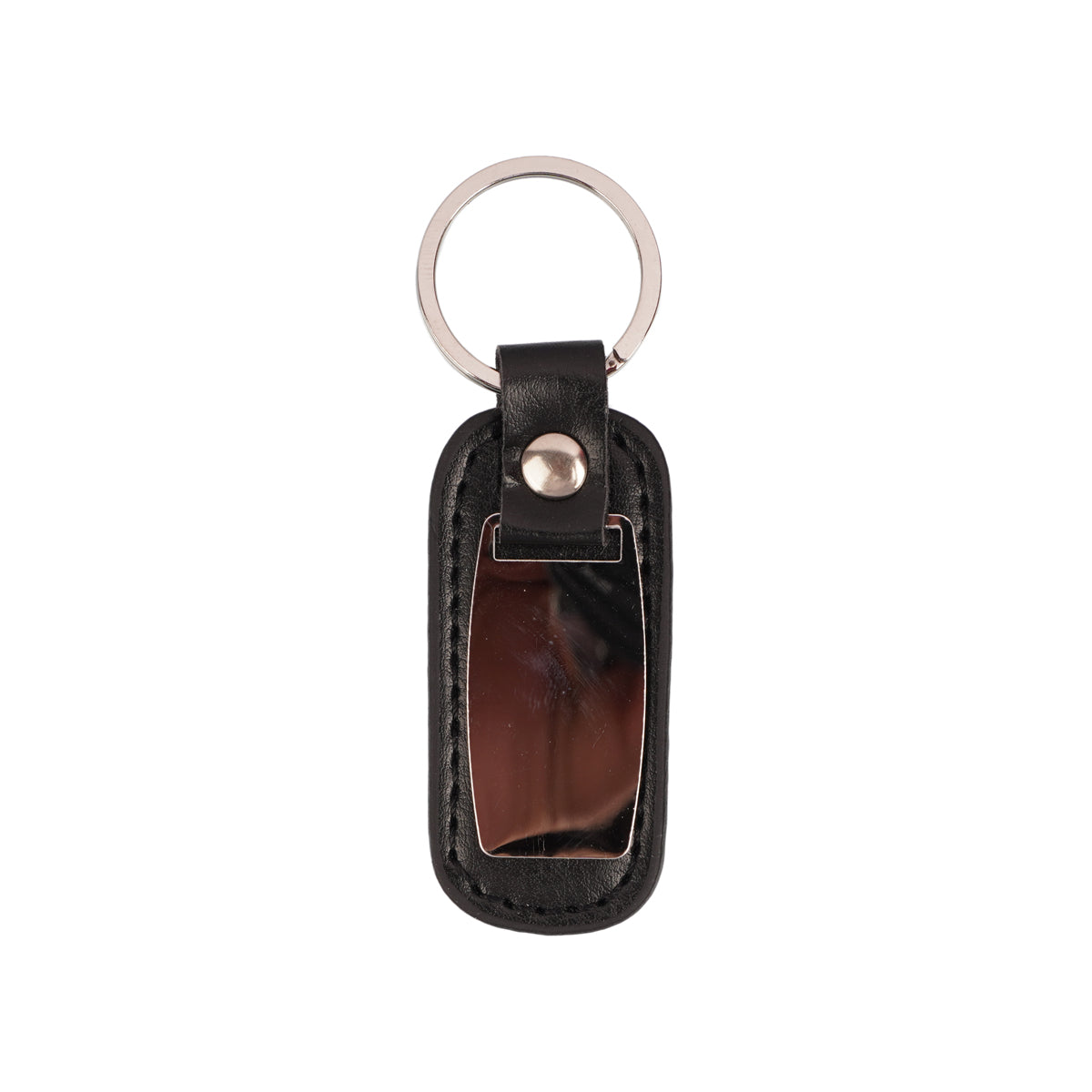 The Writershub Premium Pen & Keychain Gift Set | Black Silver Metal Ball Pen with Leather Keychain