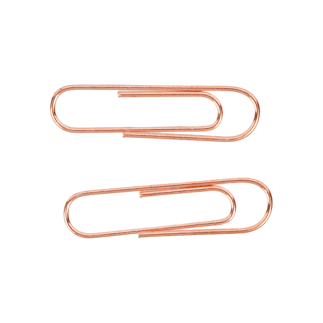 Desk Essentials Rose Gold Paperclip Set in Glass Apothecary Jar | Premium Office Organizer