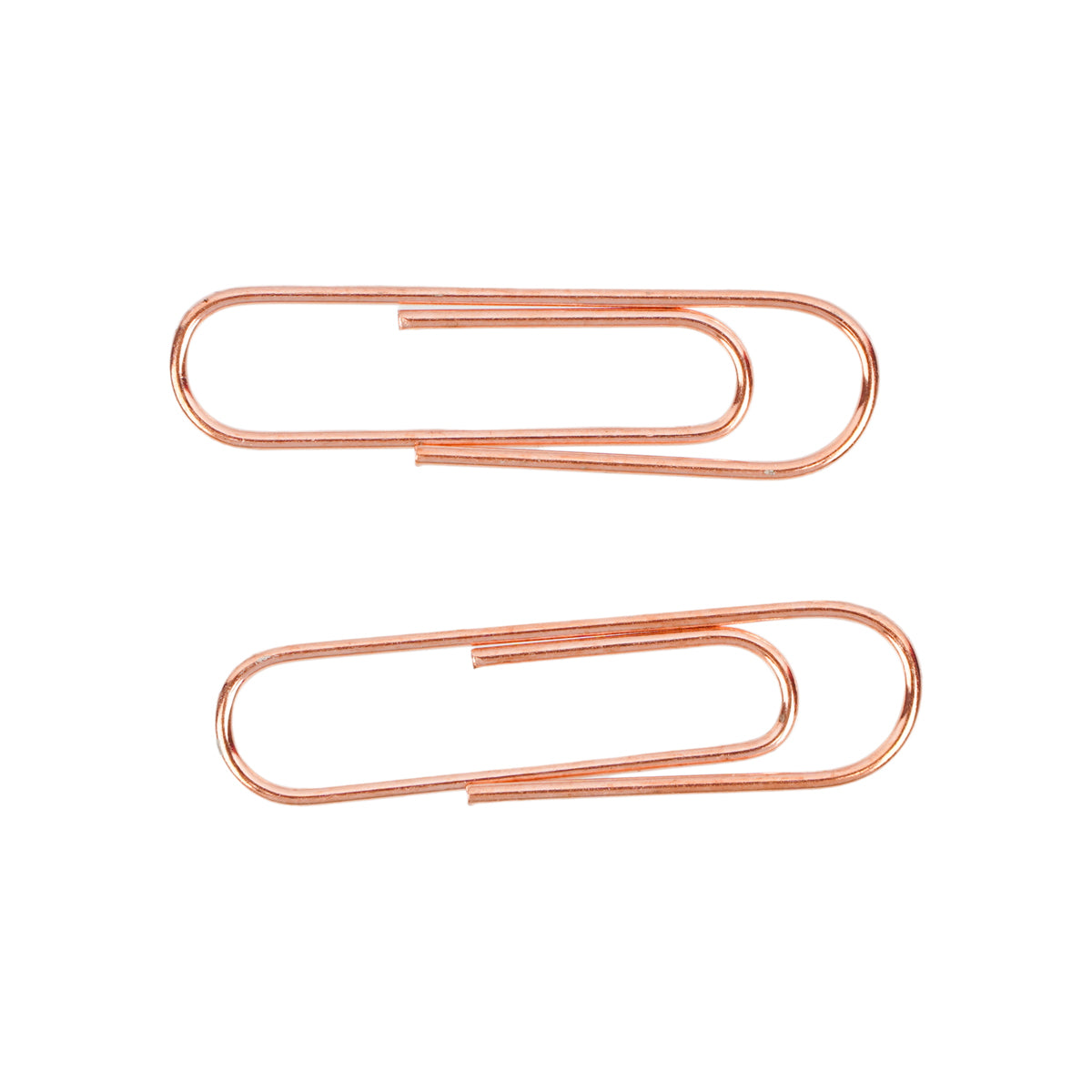 Desk Essentials Rose Gold Paperclip Set in Glass Apothecary Jar | Premium Office Organizer