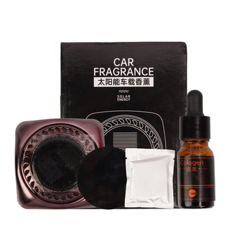 Solar Car Fragrance Diffuser – Natural Aromatherapy Air Freshener with Turbine Design, Purple