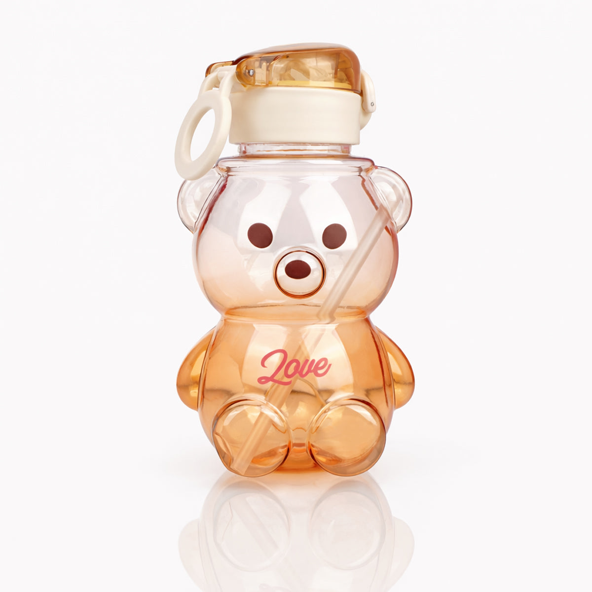 The Writershub Adorable Bear Kids Straw Water Bottle - Blue/Green/Brown
