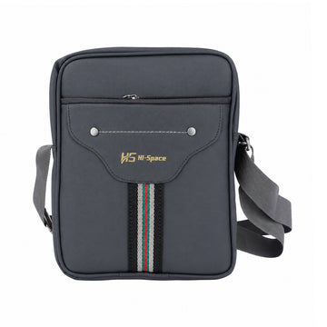 The Writershub Gray Sling Bag | Lightweight Polyester Crossbody Bag for Men