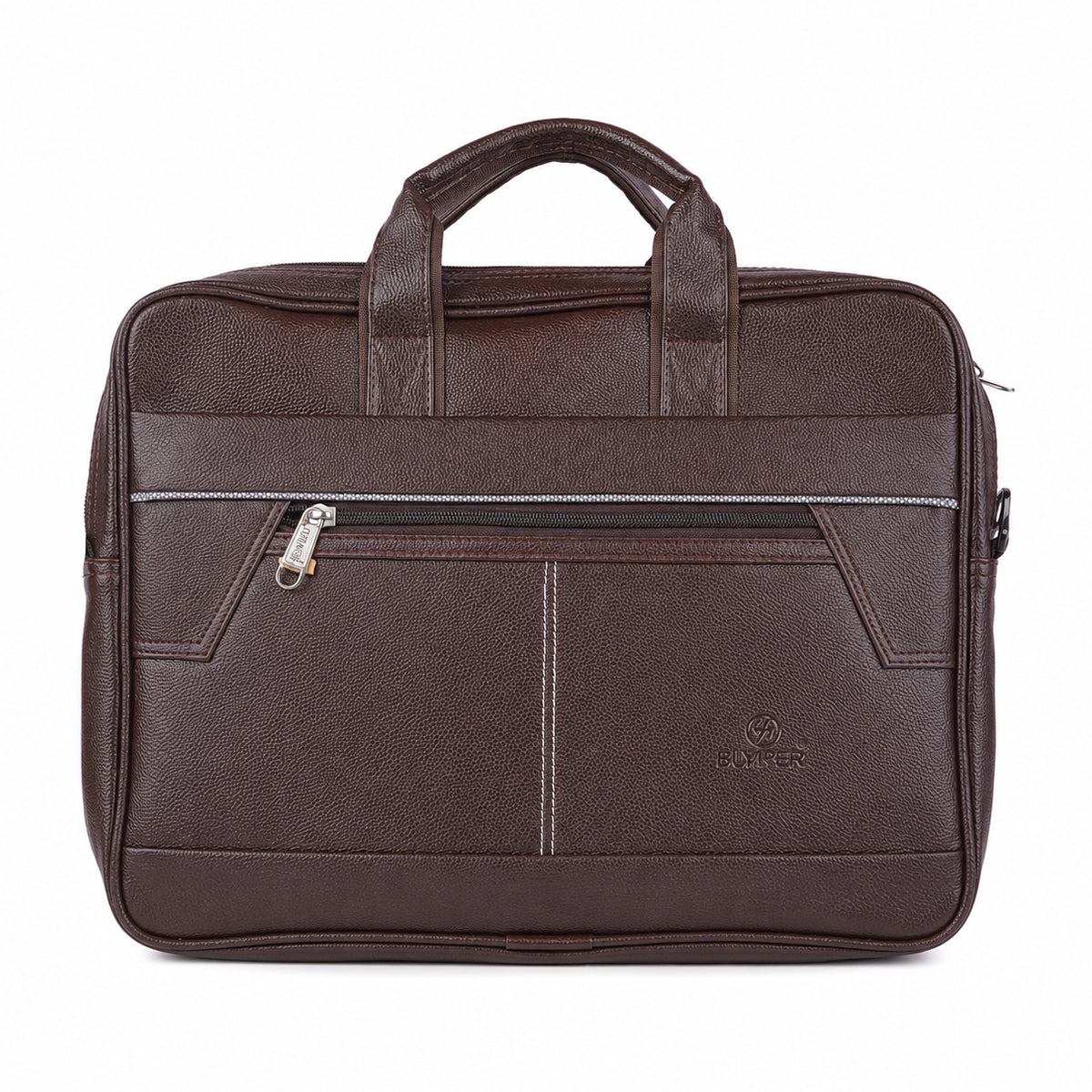 The Writershub Premium Brown Leather Office Laptop Bag