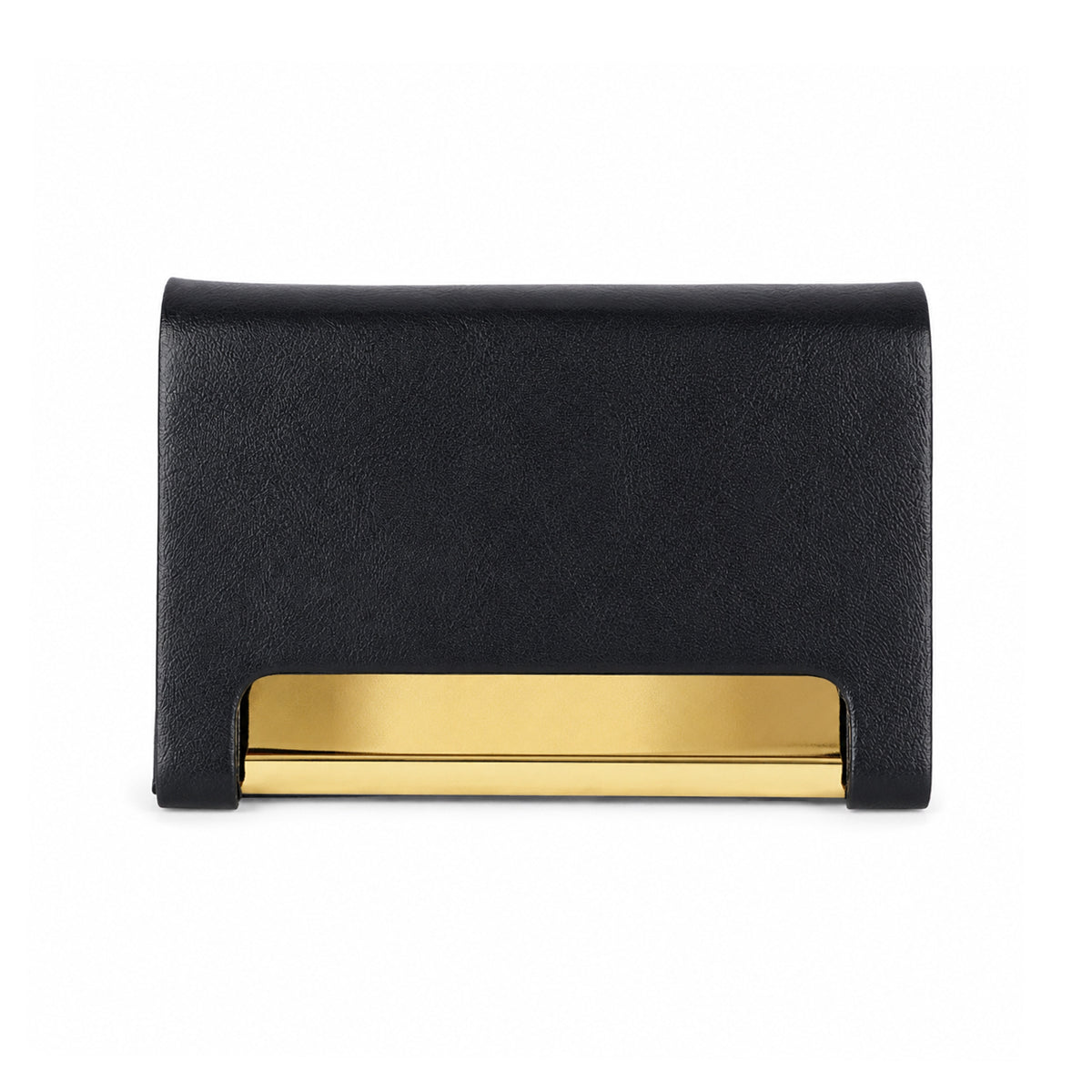 The Writershub Black with Gold Leather Card Holder Wallet