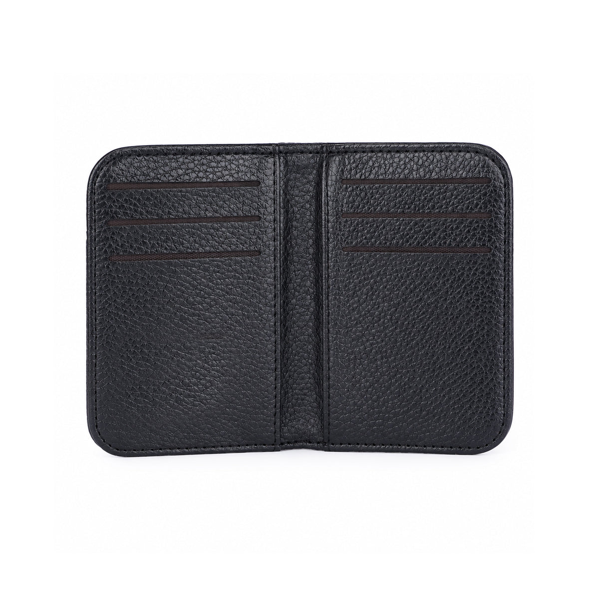 Black Leather Card Holder Wallet – Slim Multi-Card Organizer