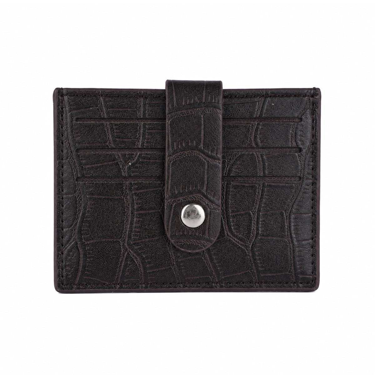 The Writershub Dark Brown Faux Leather Card Holder Wallet