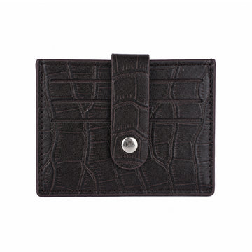 The Writershub Dark Brown Faux Leather Card Holder Wallet