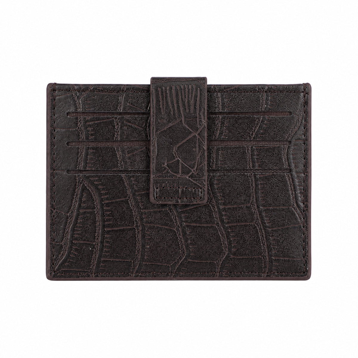 The Writershub Dark Brown Faux Leather Card Holder Wallet