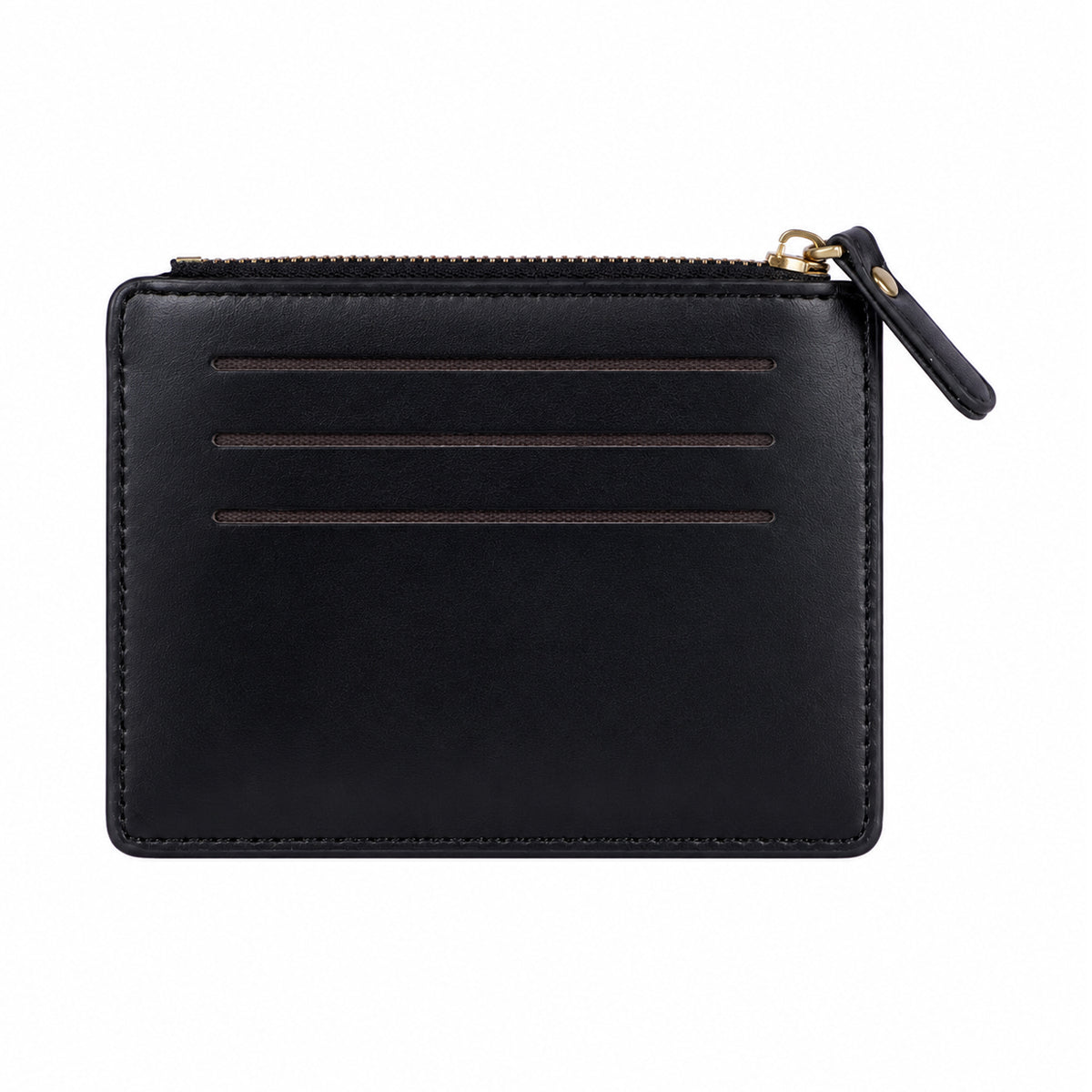 The Writershub Leather Card Holder Wallet with Zipper Coin Pocket