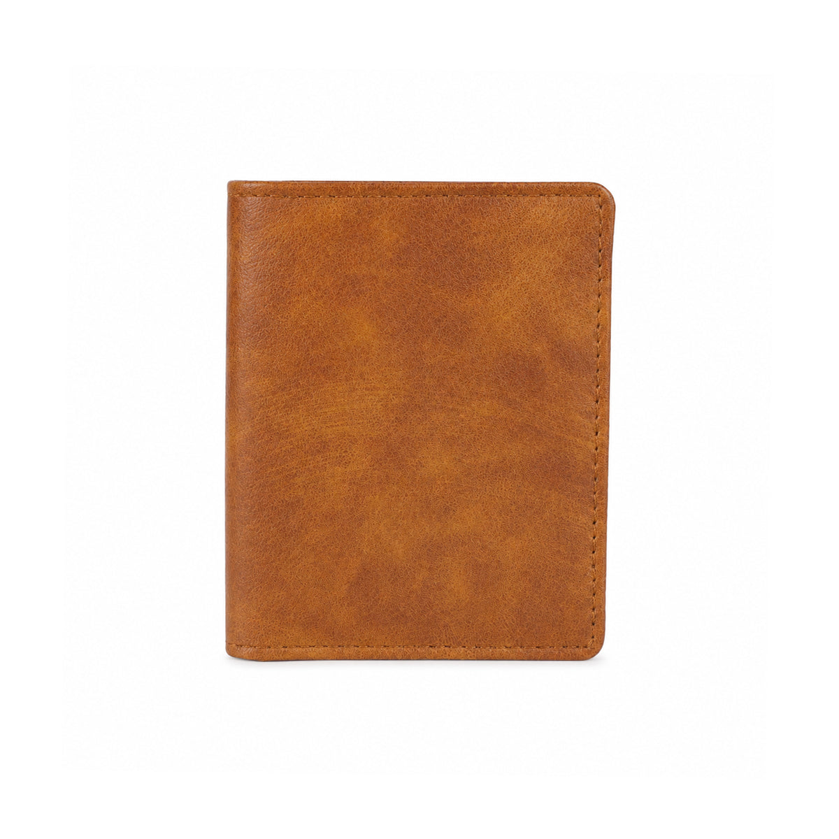 Brown Leather Bi‑Fold Wallet for Men