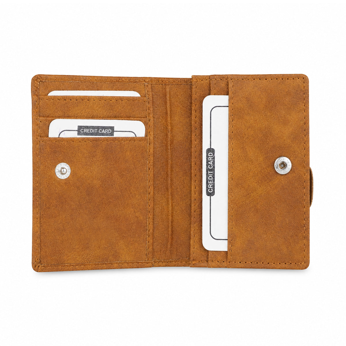 Brown Leather Bi‑Fold Wallet for Men