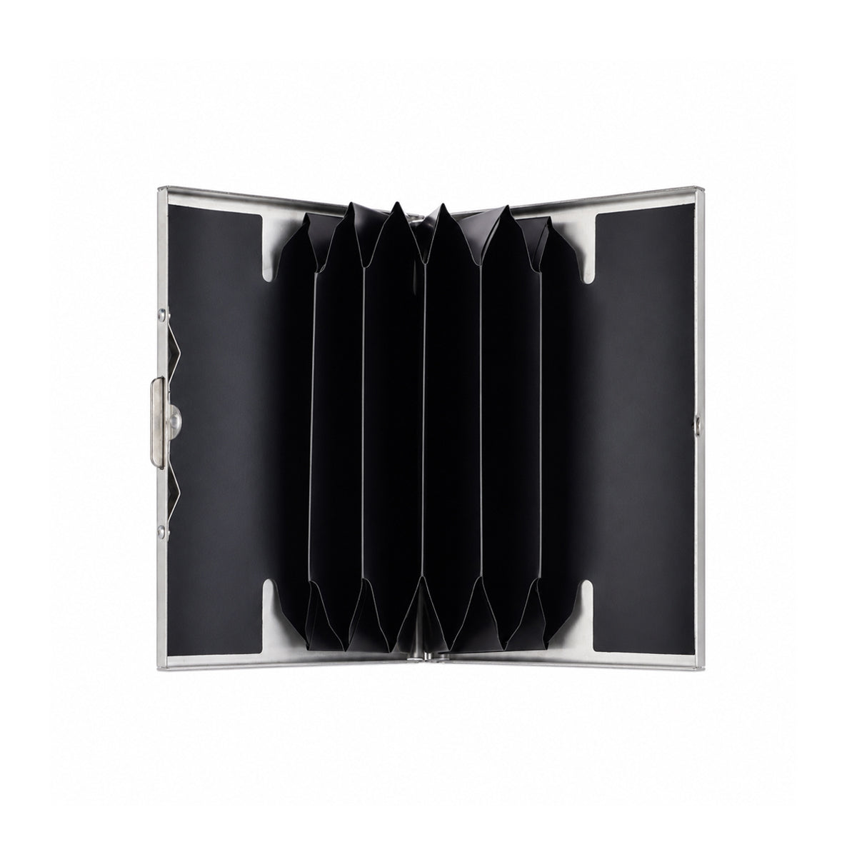 The Writershub Chrome Visiting Card Holder with Accordion Design