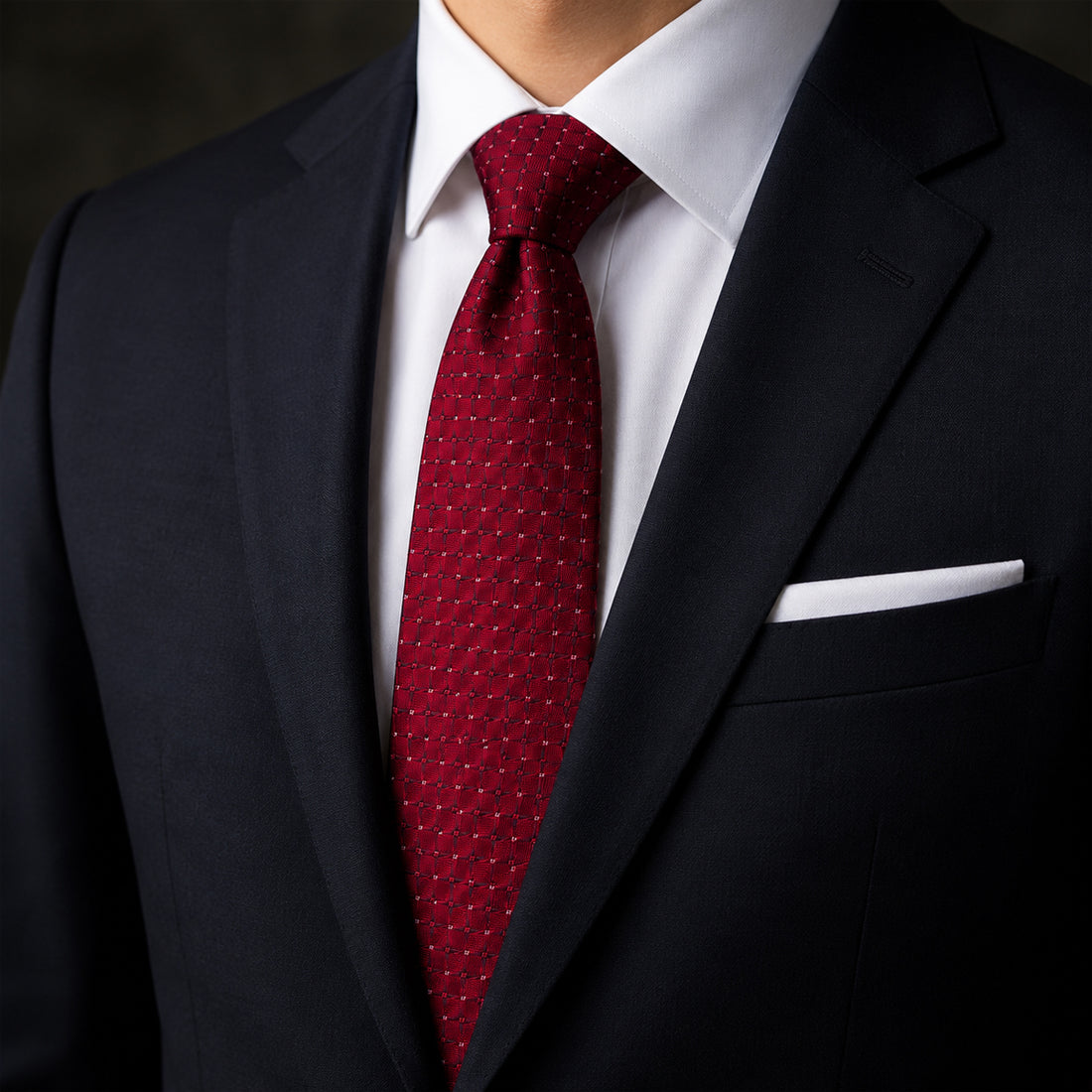 The Writershub Maroon Geometric Pattern Necktie